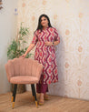 Lasya Ikkat A-line Cotton Coord set - The Jaipur Studio