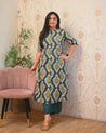Lasya Ikkat A-line Cotton Coord set - The Jaipur Studio
