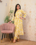 Soma Cotton Floral Straight Kurta Set