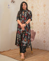 Ayesha Ikkat A-line Cotton Coord set - The Jaipur Studio
