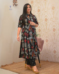 Ayesha Ikkat A-line Cotton Coord set