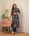 Ayesha Ikkat A-line Cotton Coord set - The Jaipur Studio