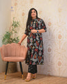 Ayesha Ikkat A-line Cotton Coord set - The Jaipur Studio