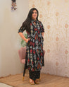 Ayesha Ikkat A-line Cotton Coord set - The Jaipur Studio