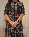 Ayesha Ikkat A-line Cotton Coord set - The Jaipur Studio