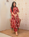 Ayesha Ikkat A-line Cotton Coord set - The Jaipur Studio