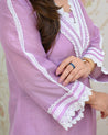 ‘Jeena’ Premium Muslin HandEmbroidered Coord Set - The Jaipur Studio