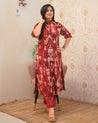 Ayesha Ikkat A-line Cotton Coord set - The Jaipur Studio