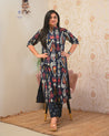 Ayesha Ikkat A-line Cotton Coord set - The Jaipur Studio