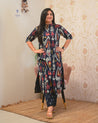 Ayesha Ikkat A-line Cotton Coord set - The Jaipur Studio