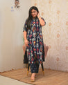 Ayesha Ikkat A-line Cotton Coord set - The Jaipur Studio