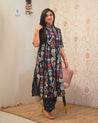 Ayesha Ikkat A-line Cotton Coord set - The Jaipur Studio