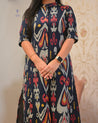 Ayesha Ikkat A-line Cotton Coord set - The Jaipur Studio