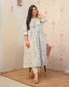 Aamina Cotton Ikkat Flaired Coord set - The Jaipur Studio