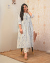 Aamina Cotton Ikkat Flaired Coord set - The Jaipur Studio