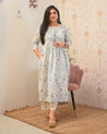 Aamina Cotton Ikkat Flaired Coord set - The Jaipur Studio