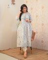 Aamina Cotton Ikkat Flaired Coord set - The Jaipur Studio