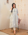 Aamina Cotton Ikkat Flaired Coord set