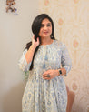 Aamina Cotton Ikkat Flaired Coord set - The Jaipur Studio
