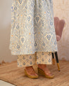 Aamina Cotton Ikkat Flaired Coord set - The Jaipur Studio