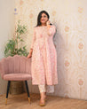 Aamina Cotton Ikkat Flaired Coord set - The Jaipur Studio