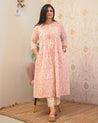 Aamina Cotton Ikkat Flaired Coord set - The Jaipur Studio