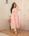 Aamina Cotton Ikkat Flaired Coord set - The Jaipur Studio