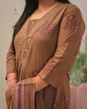 Aisha Cotton HandEmbroidery Detailed Pant Set - The Jaipur Studio
