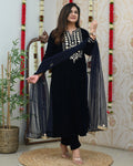 Saba  Velvet Hand Embroidered Pant Set
