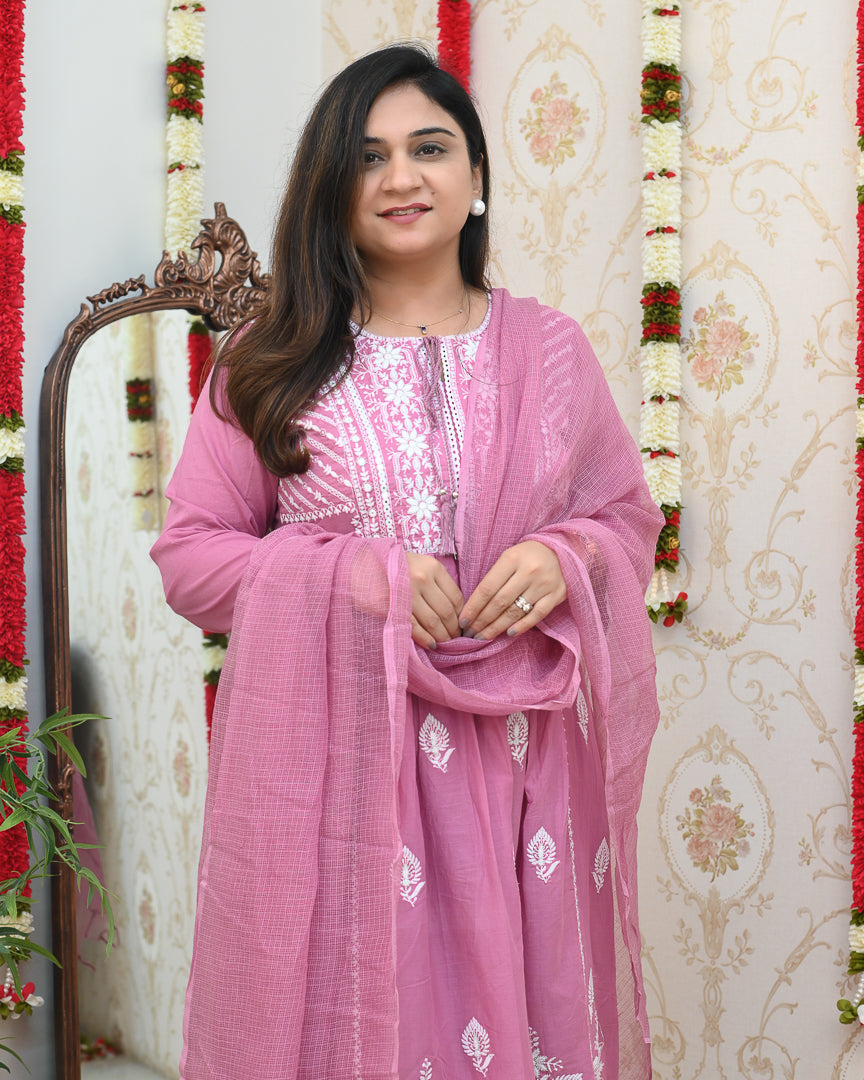 Aanya Premium Cotton Embroidered Pant set
