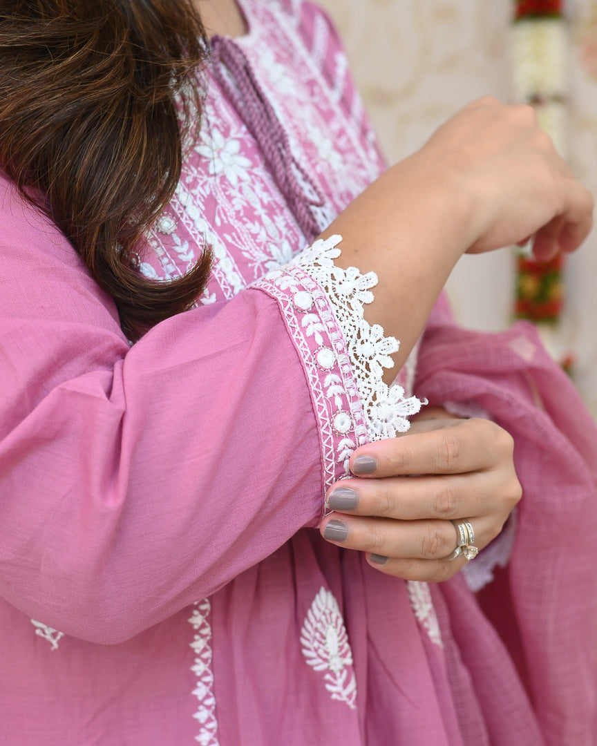 Aanya Premium Cotton Embroidered Pant set
