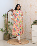 Cotton Floral Casual A-line kurta