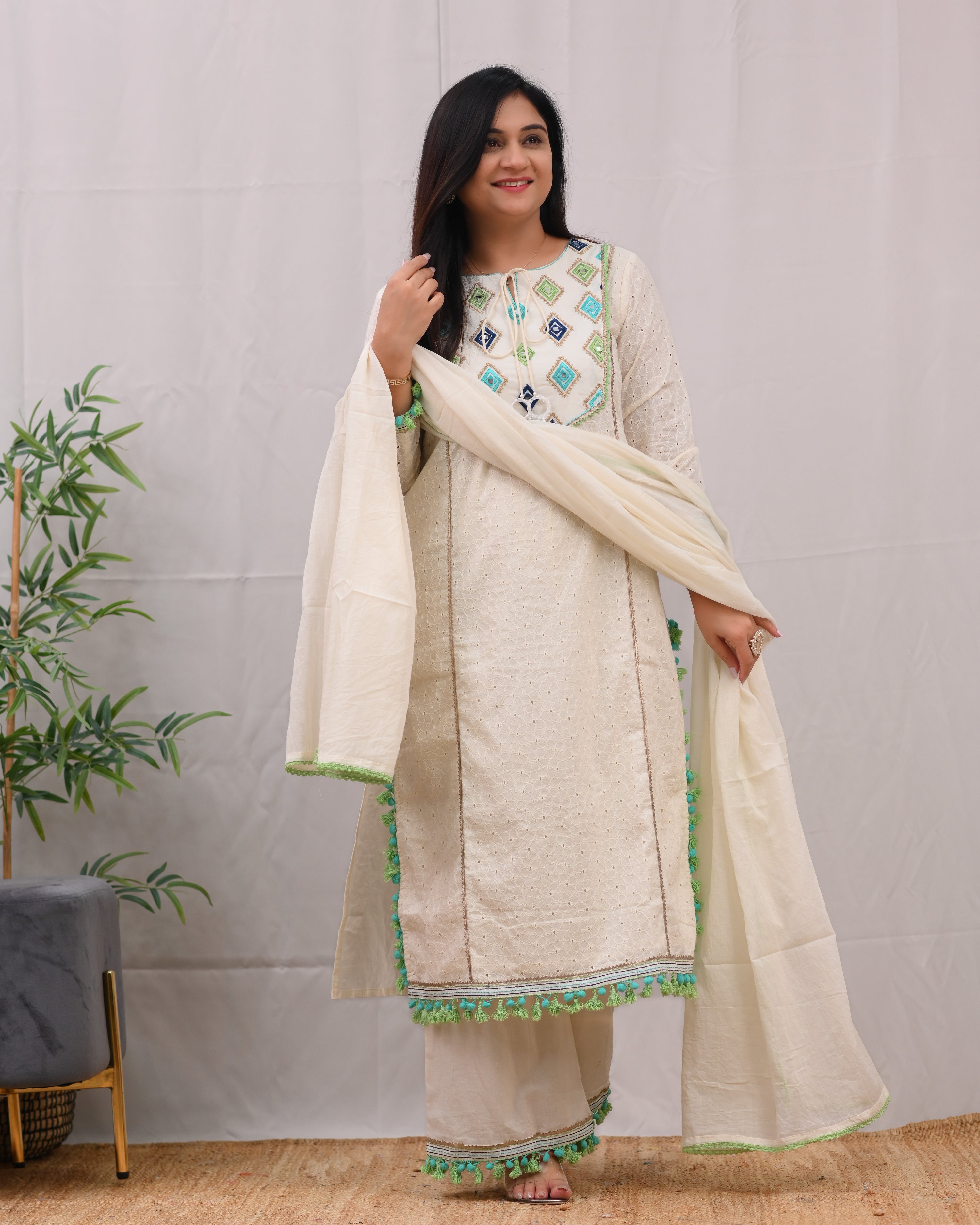 Aashi Cotton Sciffili Pakistani Suit