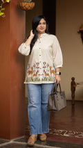Arika Cotton Embroidered Short Top
