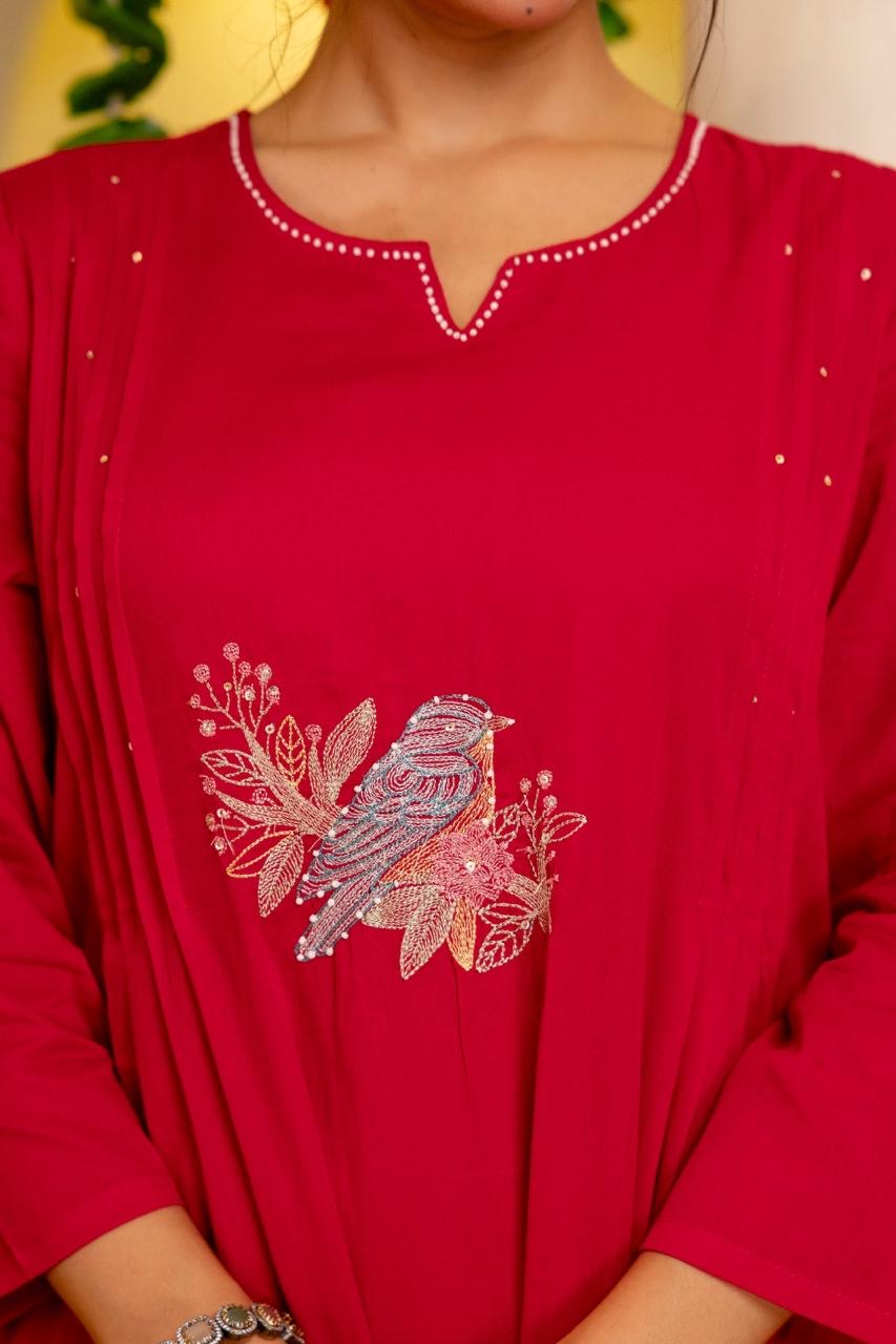 Roshni MulCotton Hand Detailed Pant Set