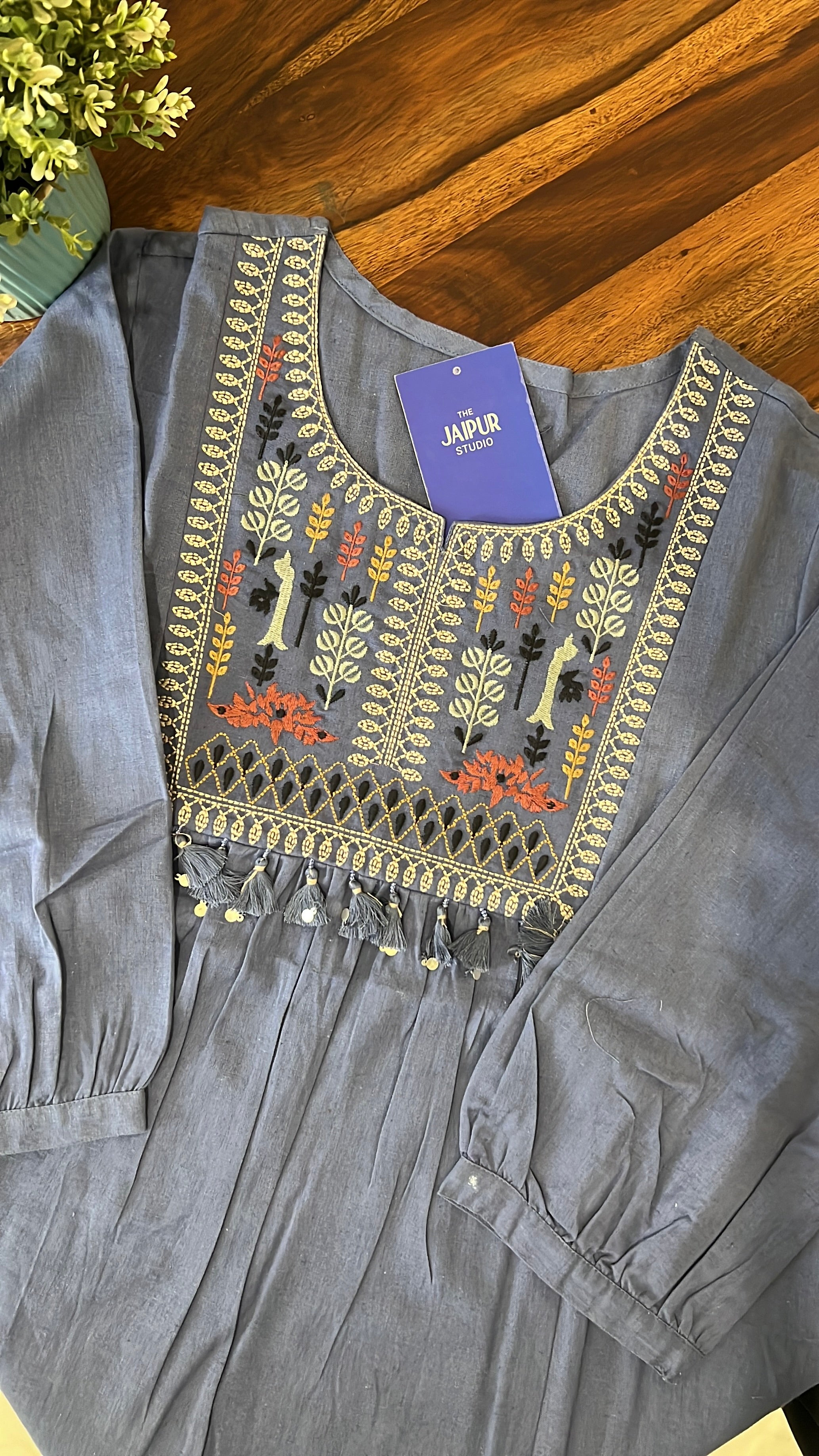 Krisha Cotton Embroidered Short Top