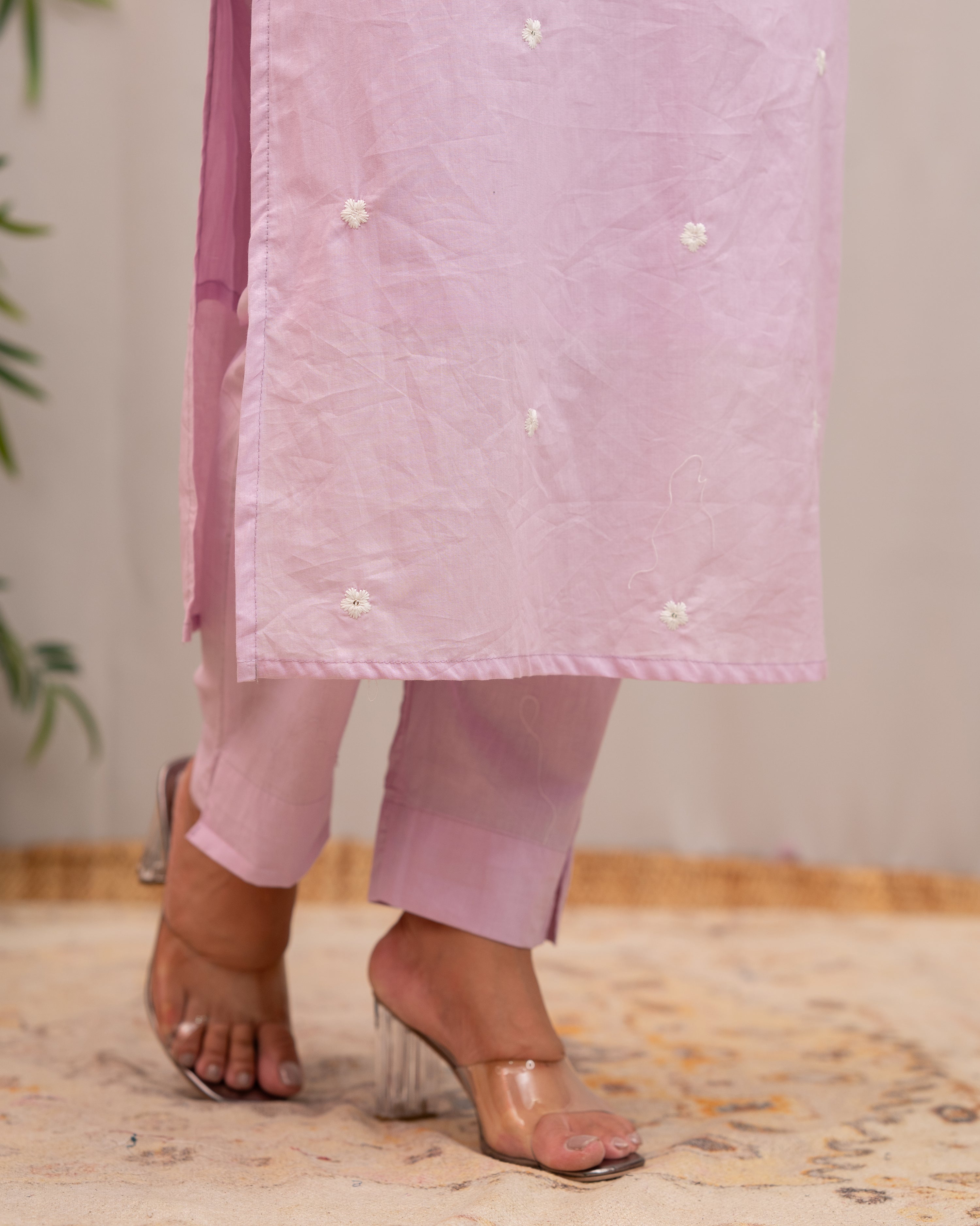 Zubaina Cotton Embroidered Pant Set