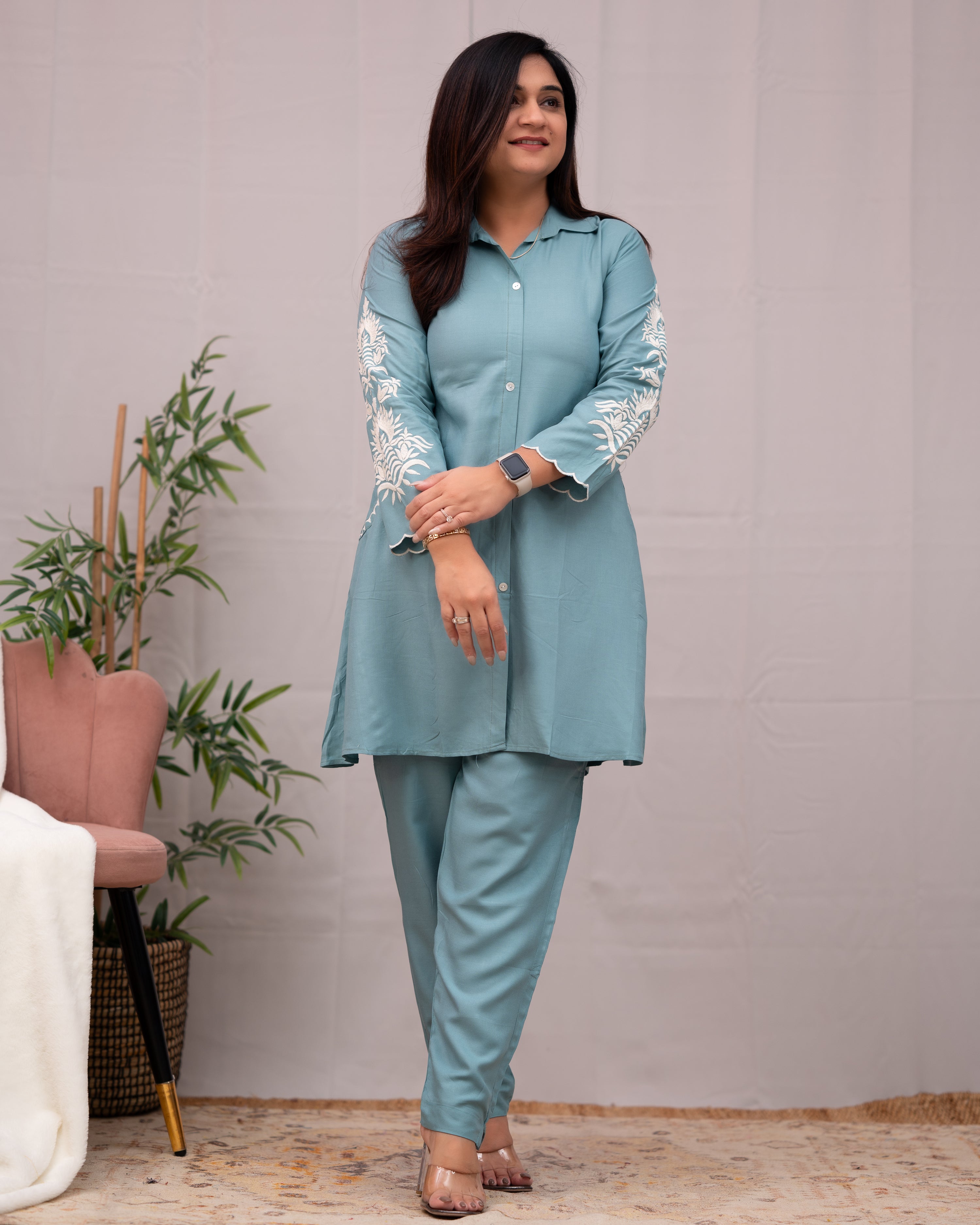 Jasmine Rayon Embroidered Coord Set