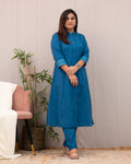 Raveena A-line Embroidered  Cotton casual Pant Set