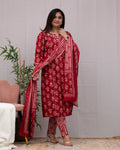 Anina Cotton Zari Embroidered Pant Set