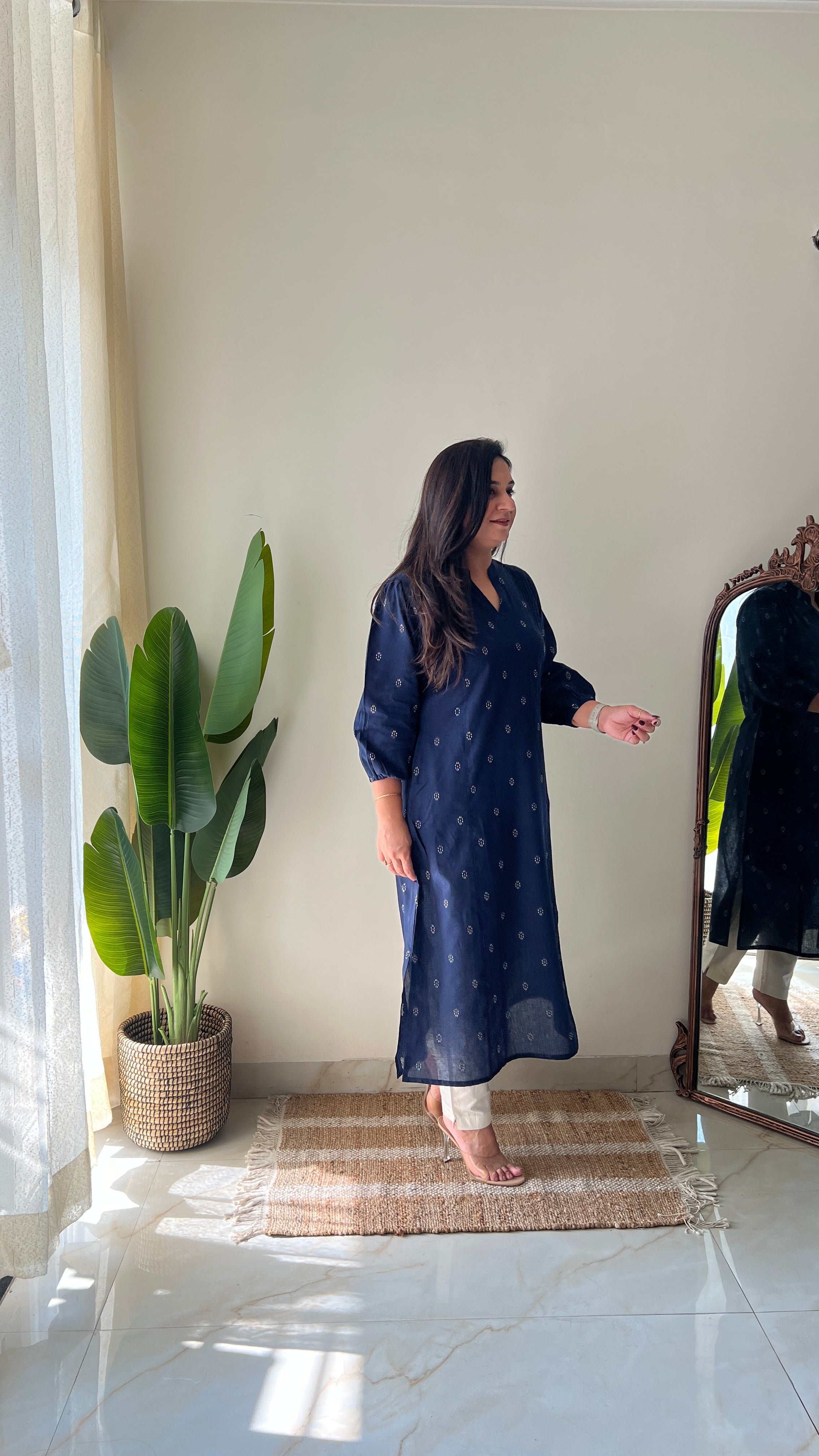 Kanya Handloom Cotton A-line kurta