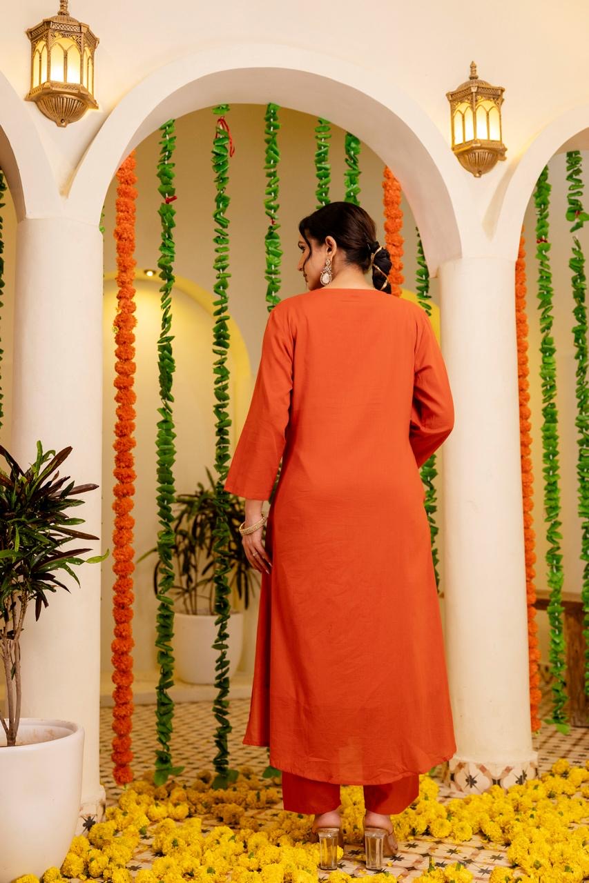 Roshni MulCotton Hand Detailed Pant Set