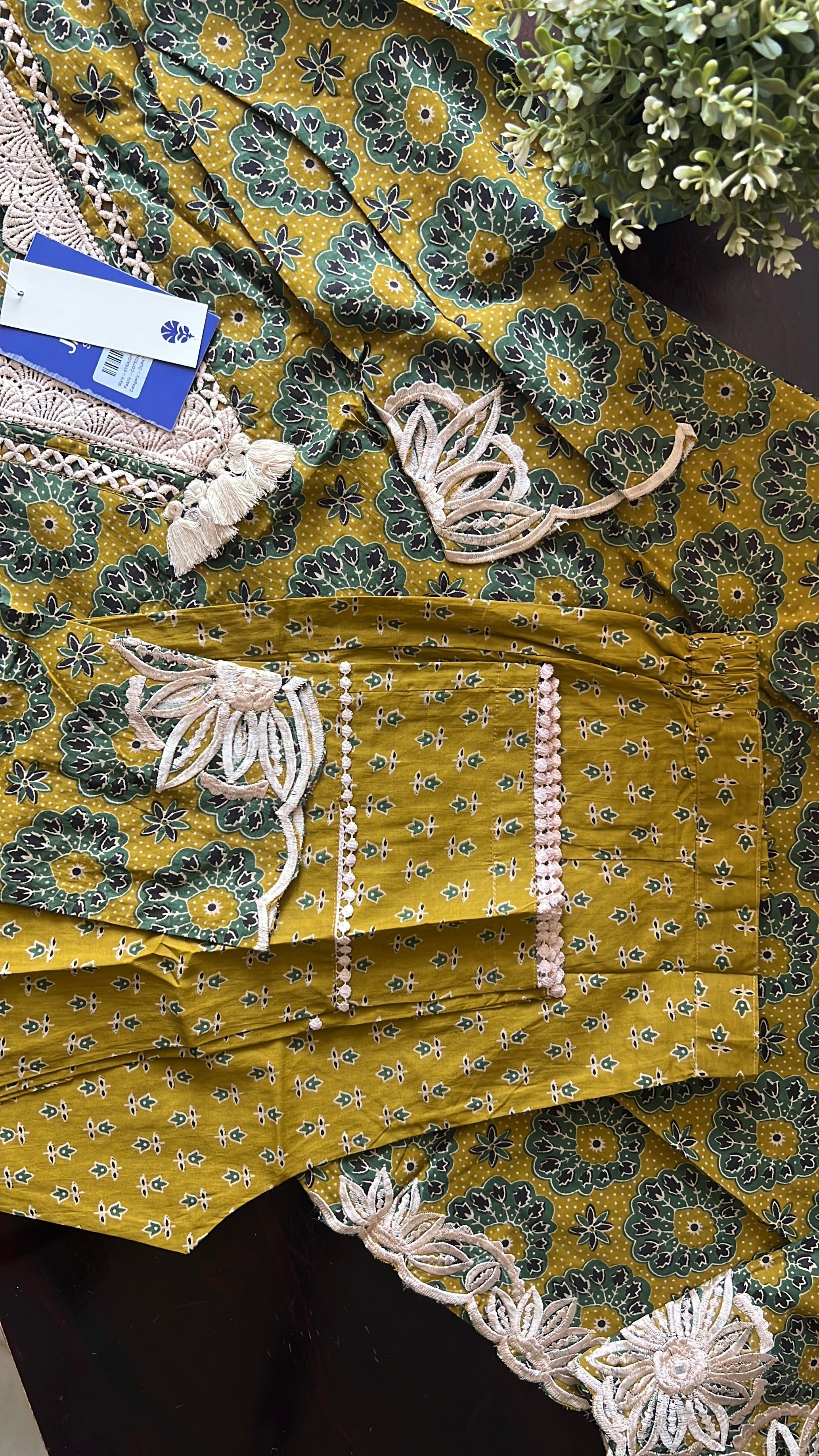 Driti Cotton Cutwork Detailed Pant set