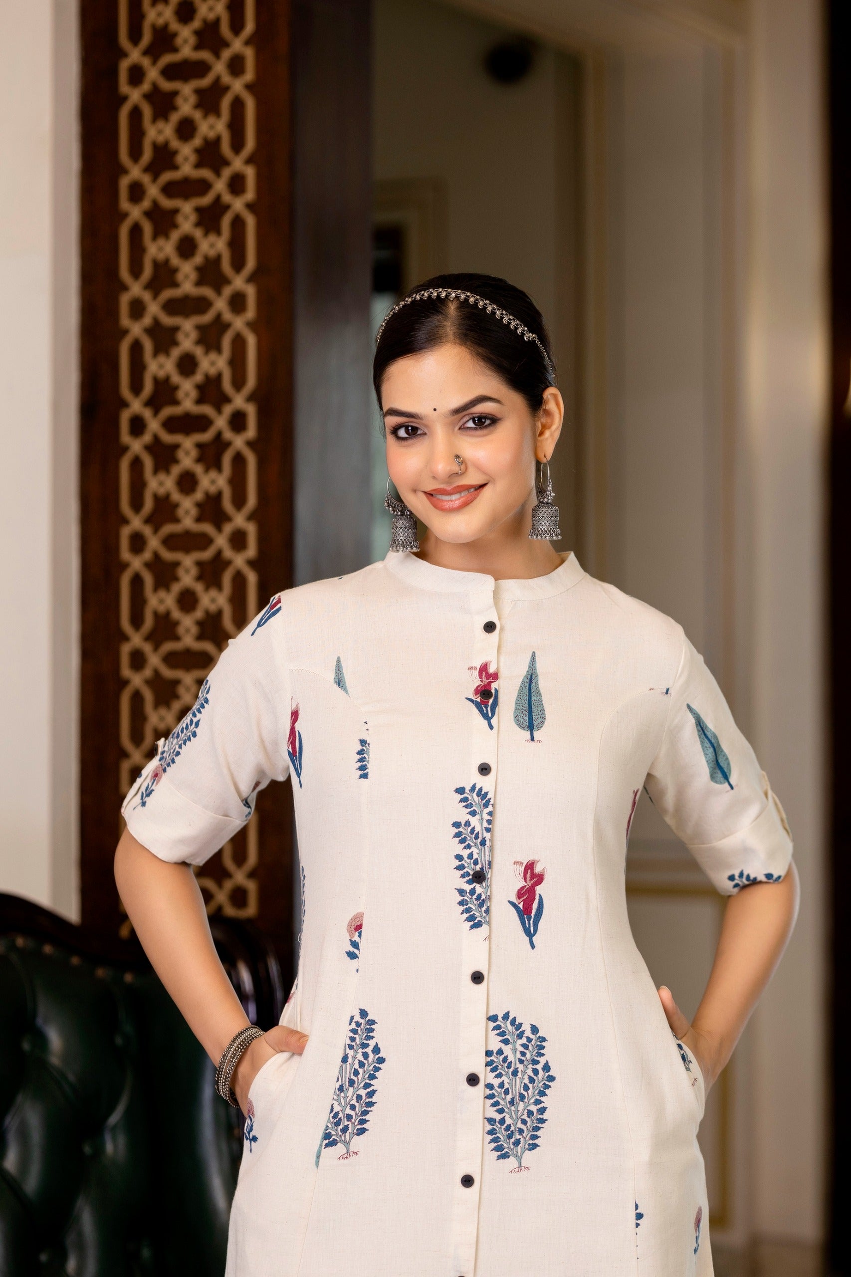 Naaz Cotton A-line Coord Set - The Jaipur Studio