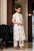 Naaz Offwhite Cotton A-line Coord Set