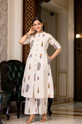 Naaz Offwhite Cotton A-line Coord Set
