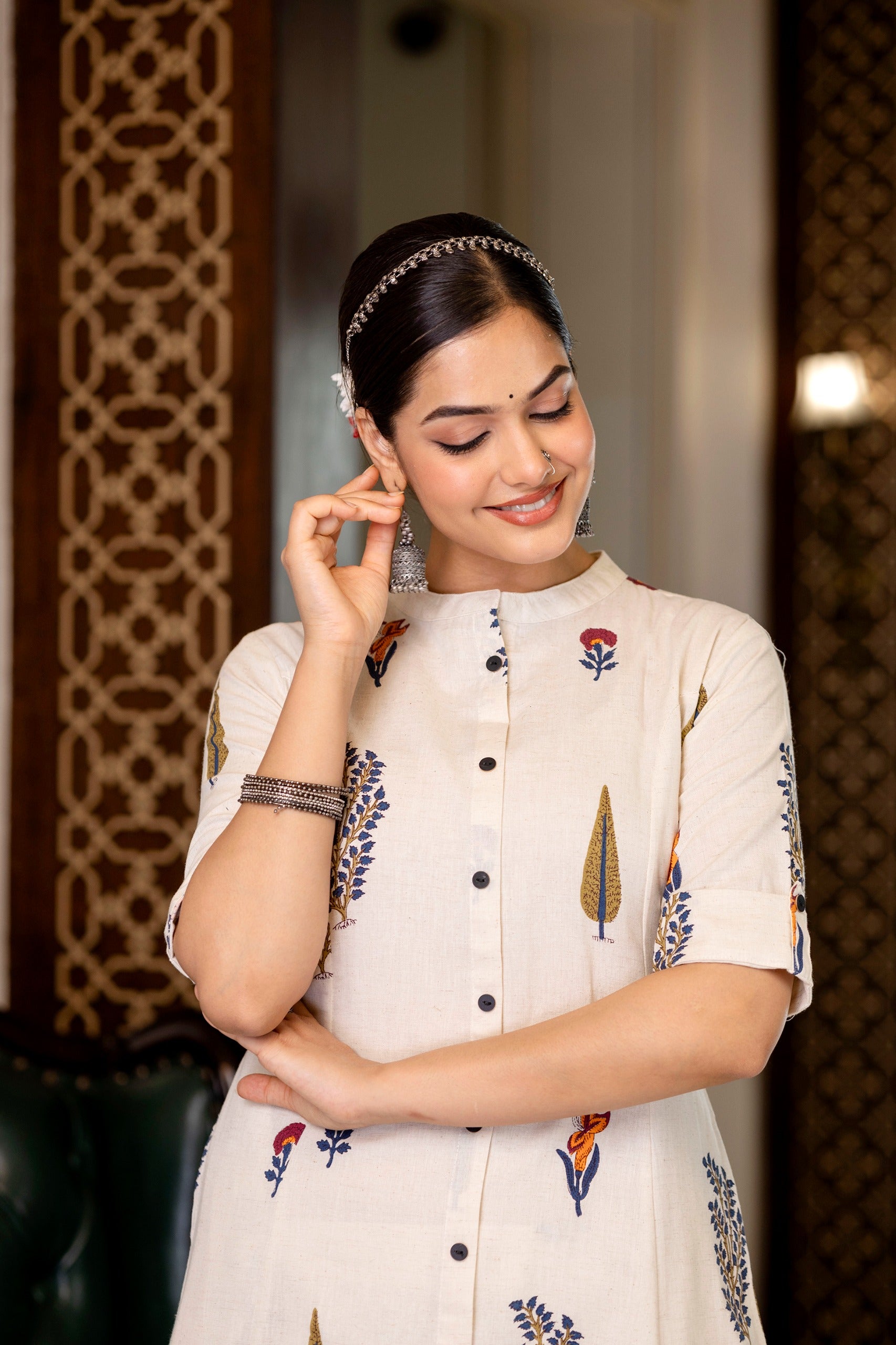 Naaz Cotton A-line Coord Set - The Jaipur Studio