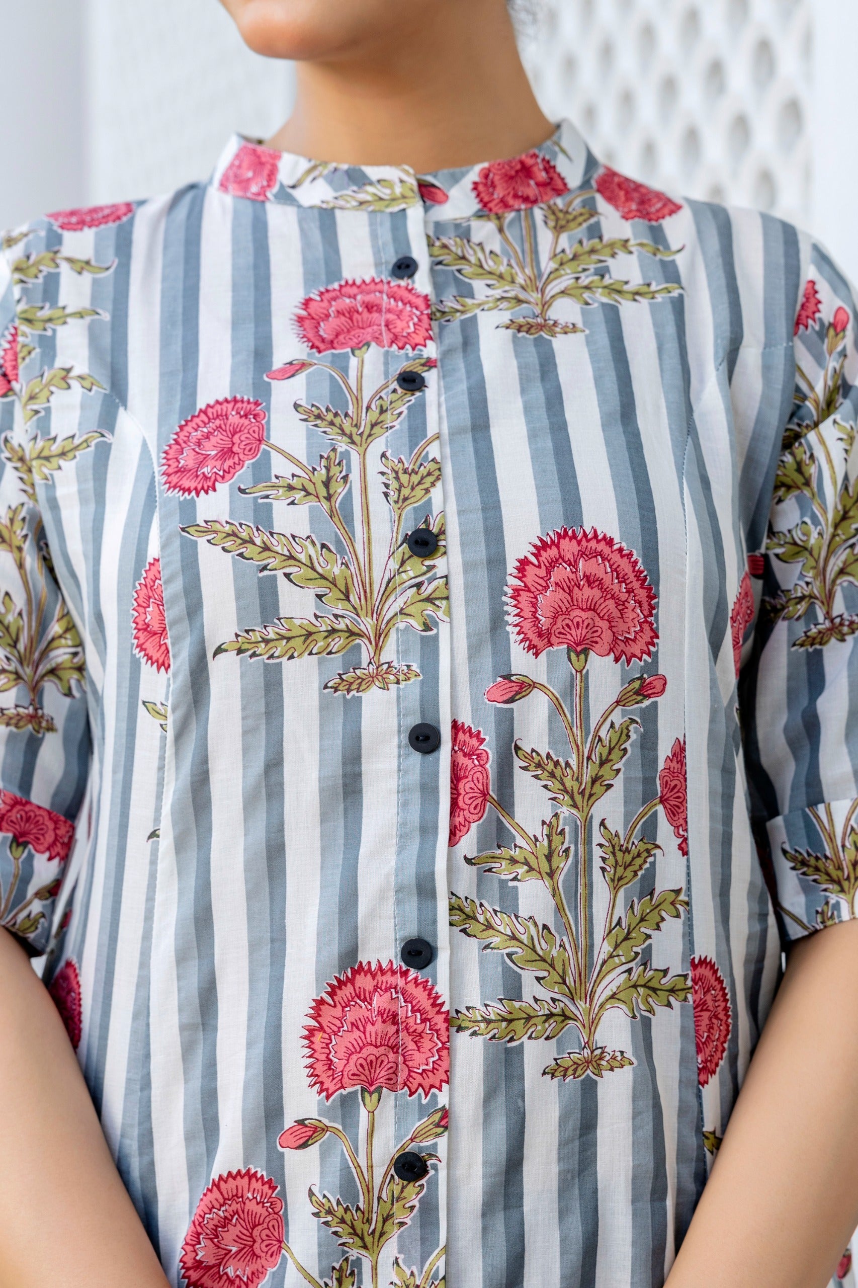 Taru Cotton Floral A-line Casual Coord Set