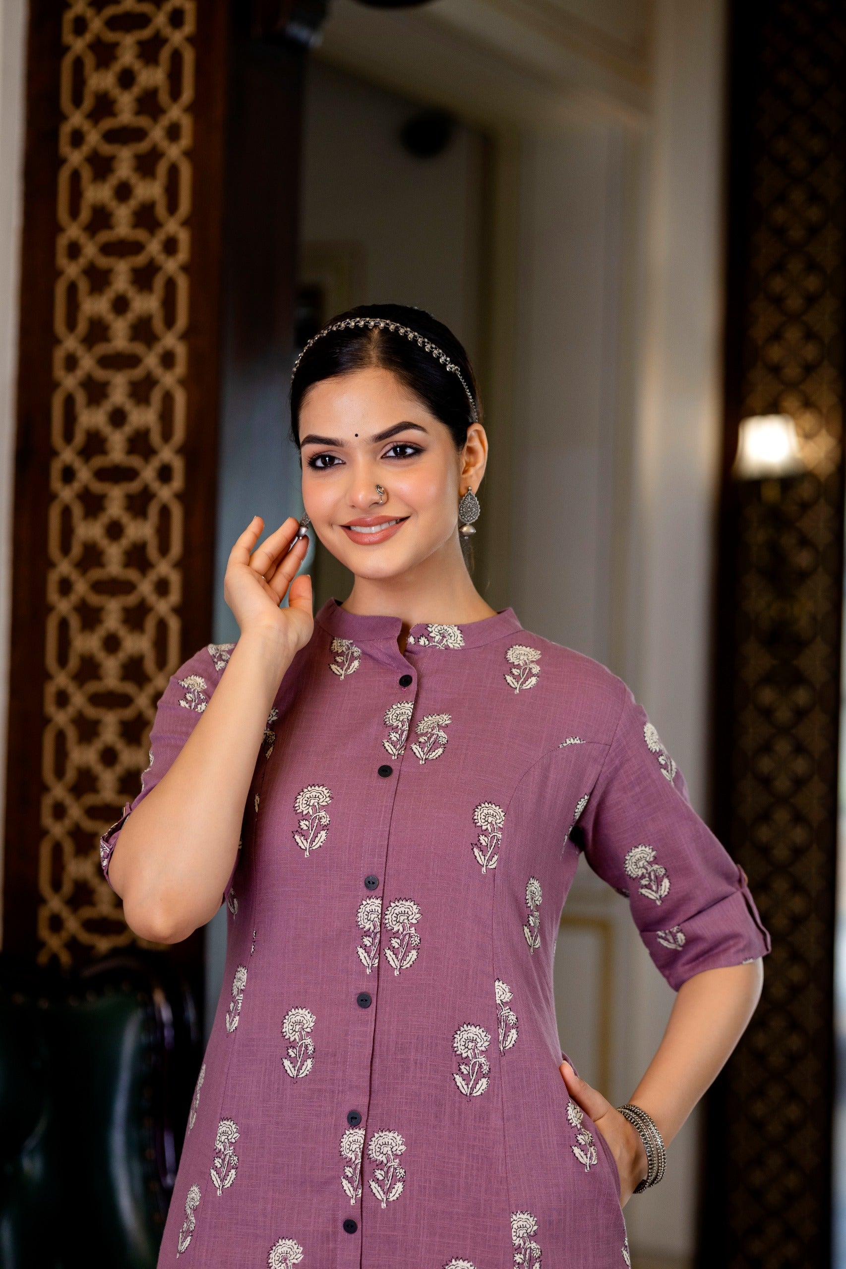 Vedika Cotton A-line Coord Set