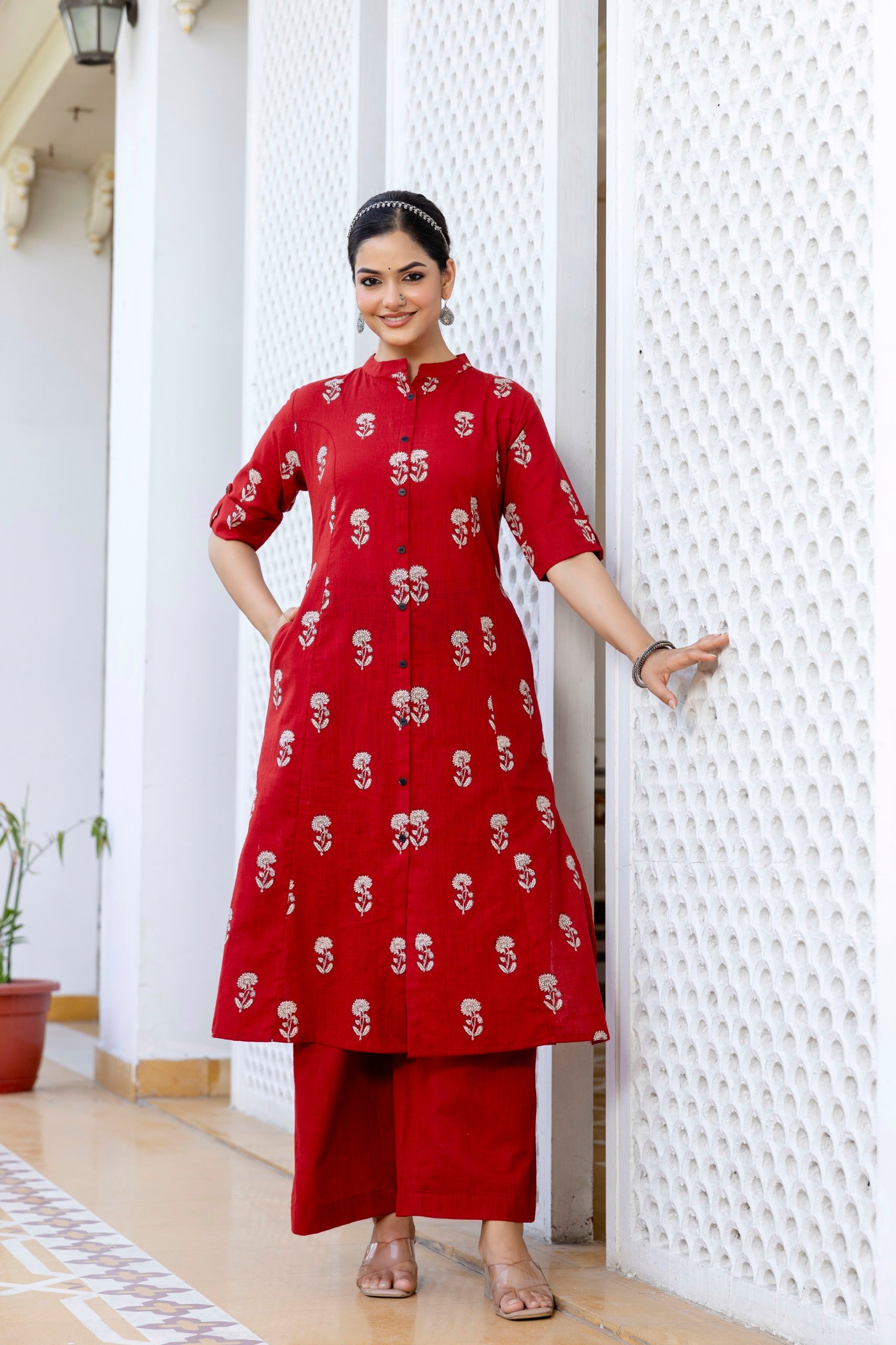 Simran Cotton A-line Coord Set